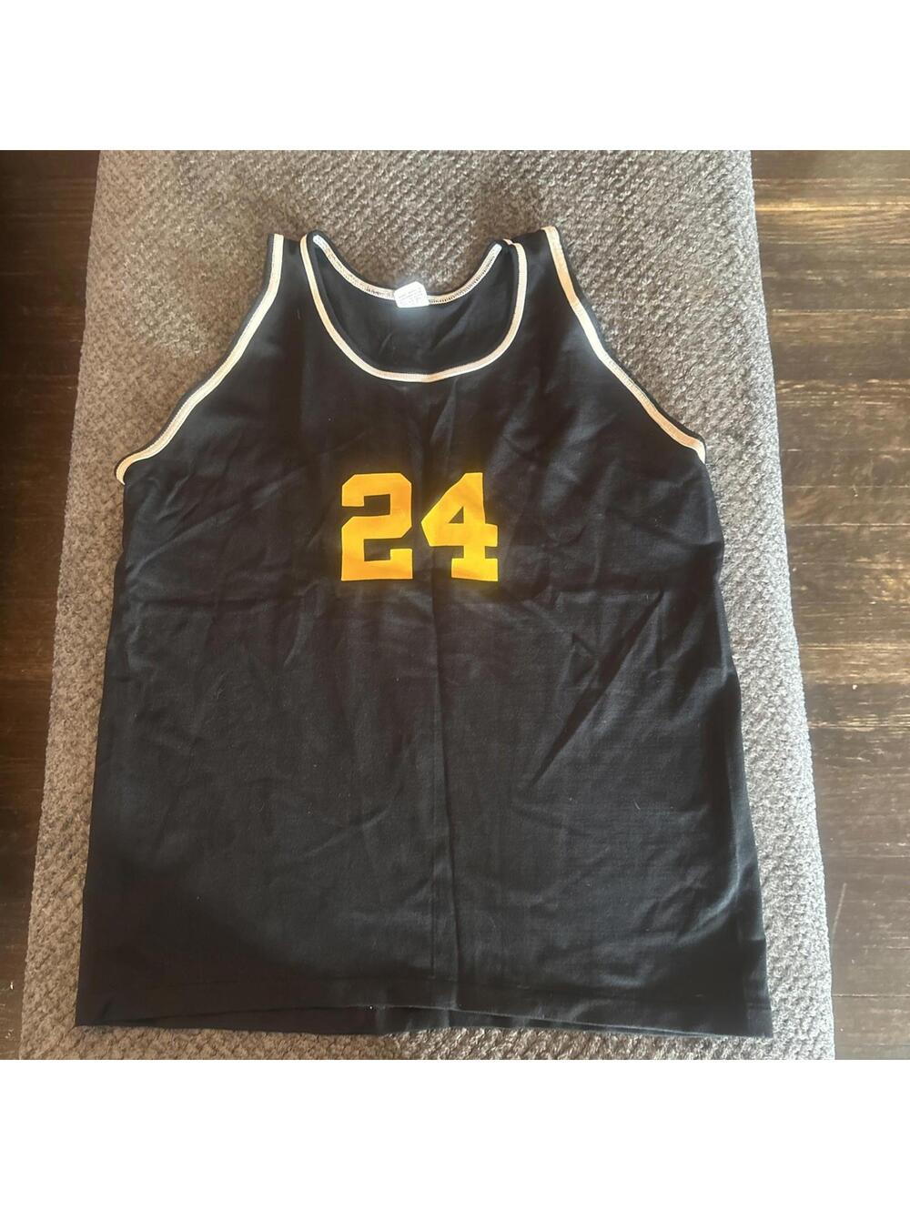 Vintage MASON ATHLETIC Basketball Jersey #24 Black Gold Basketball Kobe  Youth